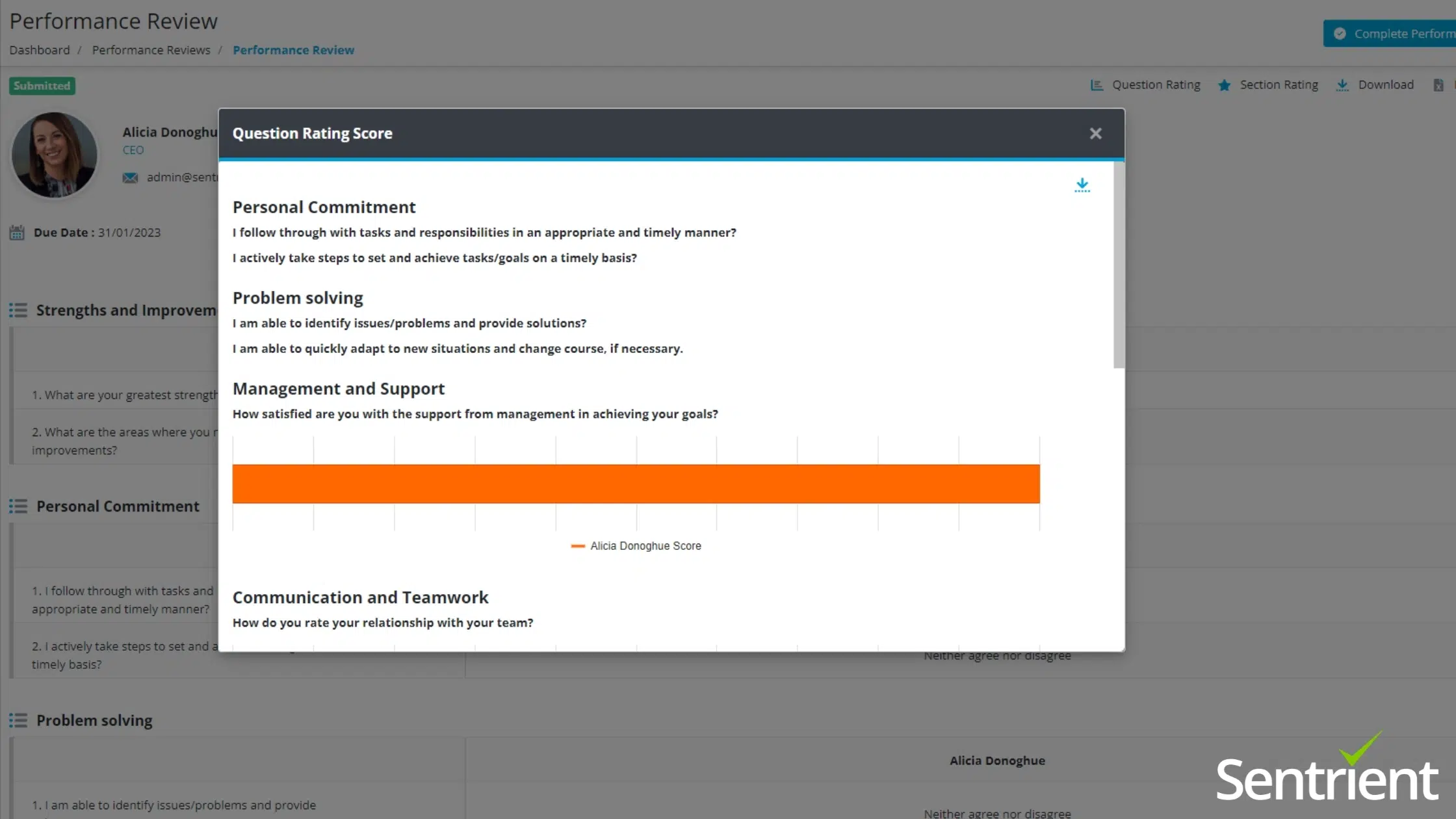 Online Staff And Manager Performance Ratings