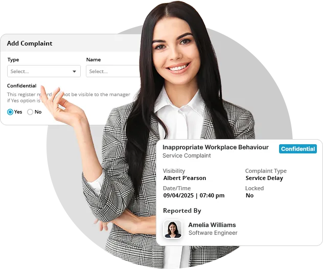 Secure confidential register for managing sensitive workplace incidents and investigations