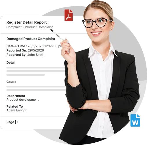 Exportable incident reports with data filtering and reporting options